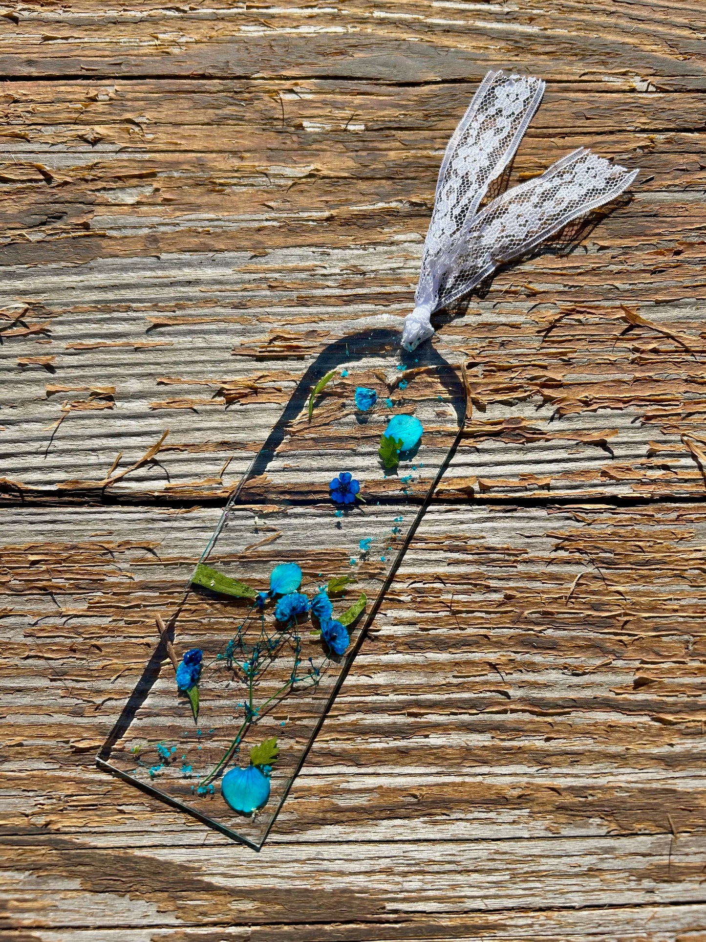 The Jay - Pressed Floral Resin Bookmark